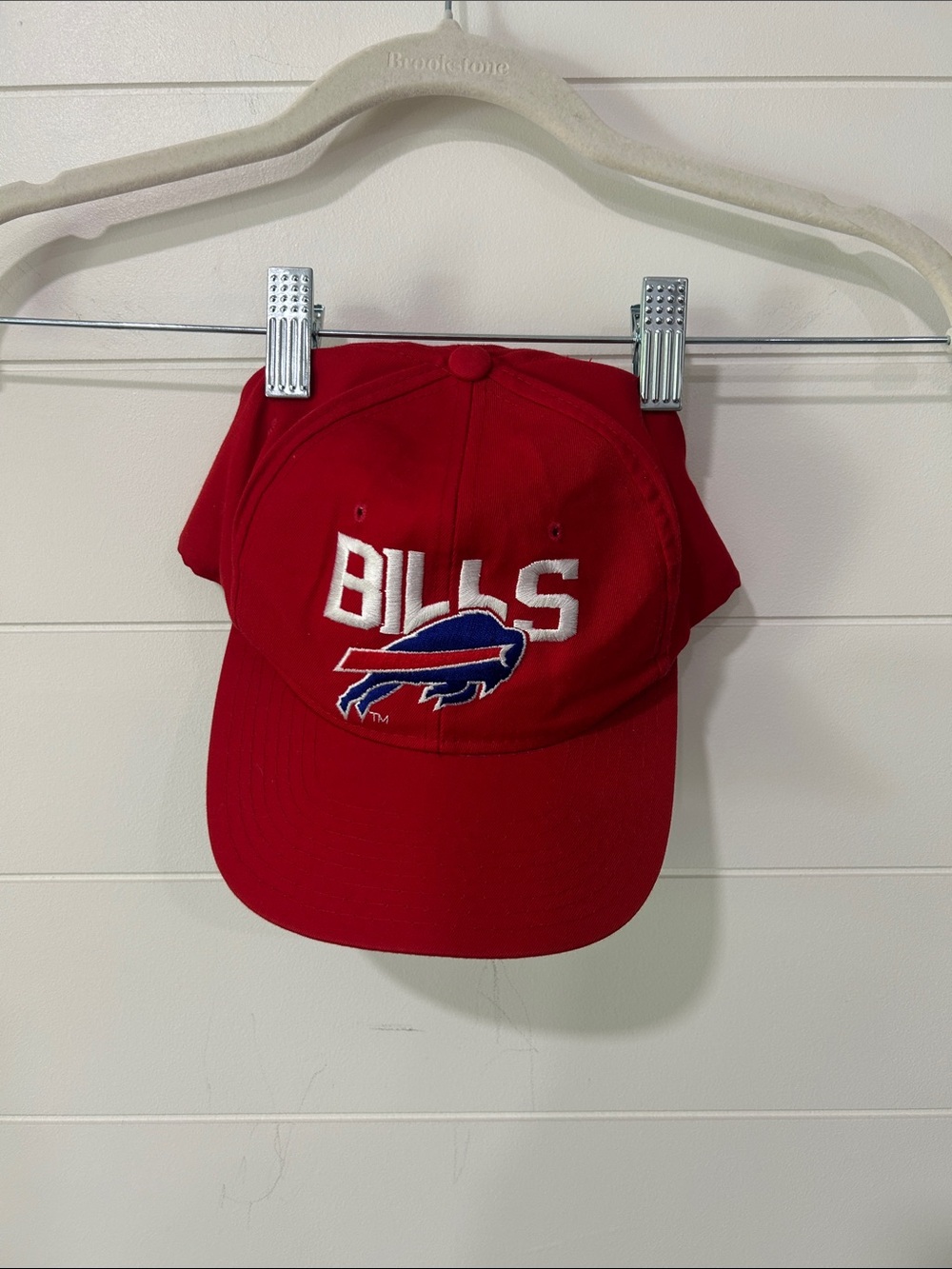 Vintage New Era Red Buffalo Bills Embroidered Logo Hat